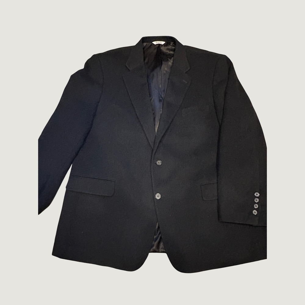 Mens Classic Black Two Button Blazer Suit Jacket Formal Notched Lapel
